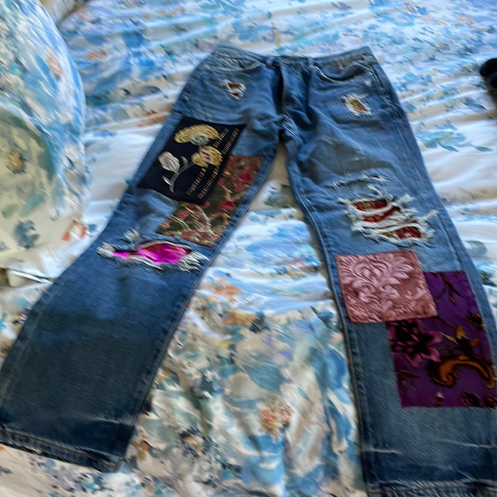 COPY - Super Unique Free People Patch Denim
